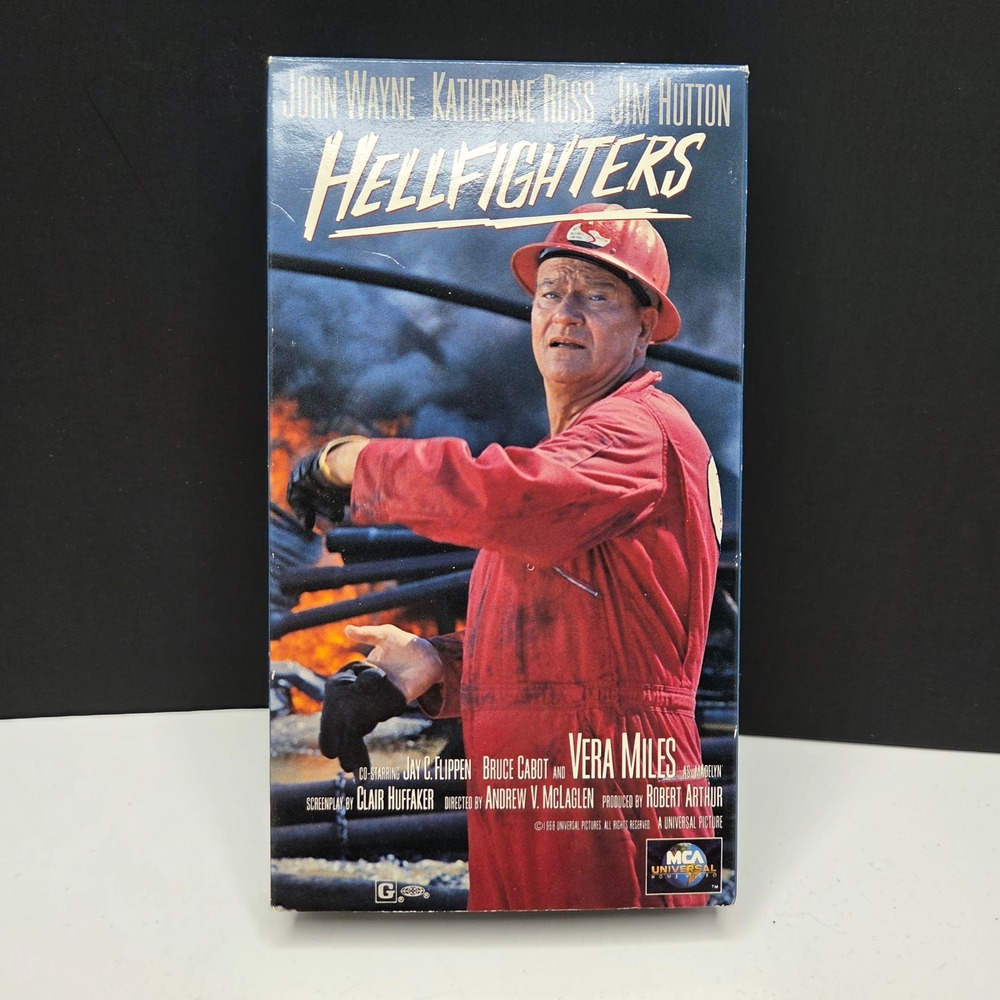Hellfighters VHS John Wayne Movie 1991 Release Action Adventure G MCA Universal